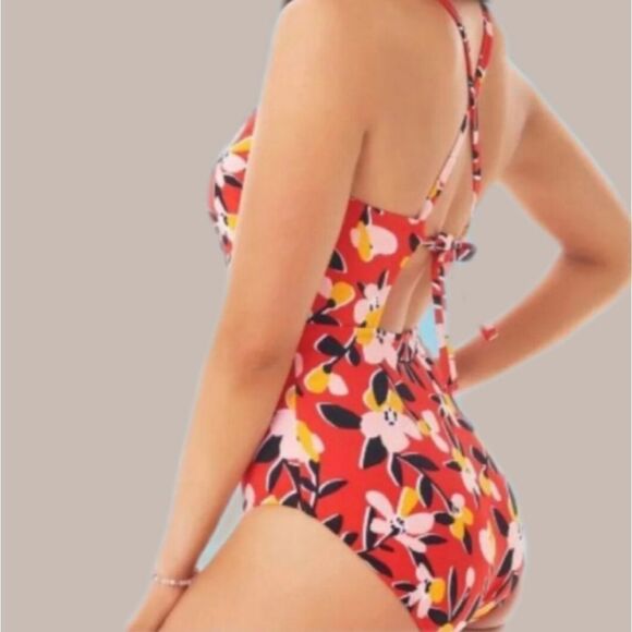 Plus Size!! Slimming Drawstring Sexy Cut Out One Piece - Miracle - Picture 3 of 4